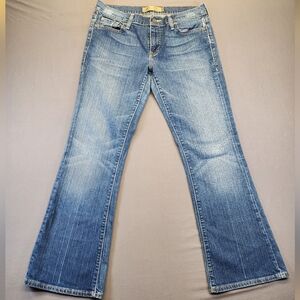 Vintage Old Navy OND Low Rise Bootcut Jeans 10 Short Cyber Y2K McBling Indie Blu